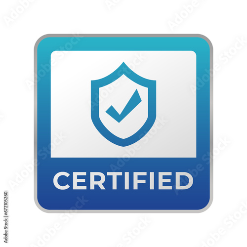 Certified Badge, label, logo Design isolated on white background