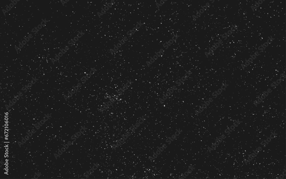 Night starry sky with stars and planets suitable as background. White dust isolated on black background.
