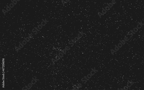 Night starry sky with stars and planets suitable as background. White dust isolated on black background.