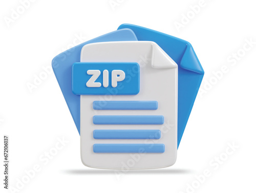 3d zip file format icon vector illustration © sajjat