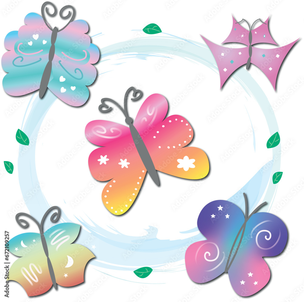 Magical butterflies cliparts Magical butterflies cliparts
