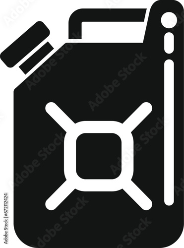 Metal kerosene canister icon simple vector. Camp handle pot. Refill lamp oil