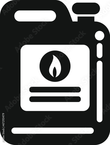 New label kerosene canister icon simple vector. Camp lamp oil. Gasoline station
