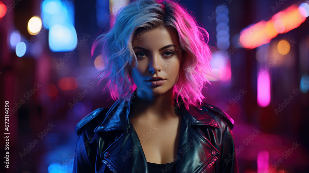 portrait of a woman in a nightclub portrait of a woman in a nightclub