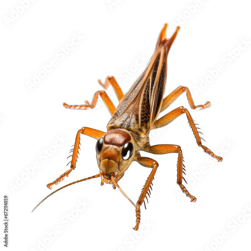 Cricket/grasshopper isolated on white background