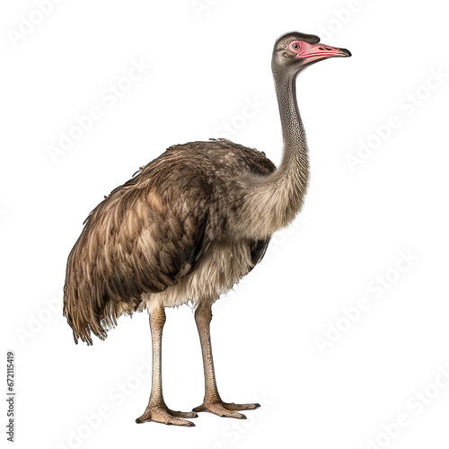 ostrich isolated on white background