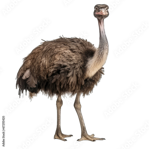 ostrich isolated on white background