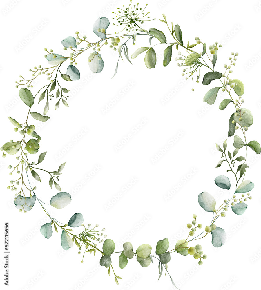 Watercolor Bouquets of Leaves Elements Watercolor Bouquets of Leaves Elements