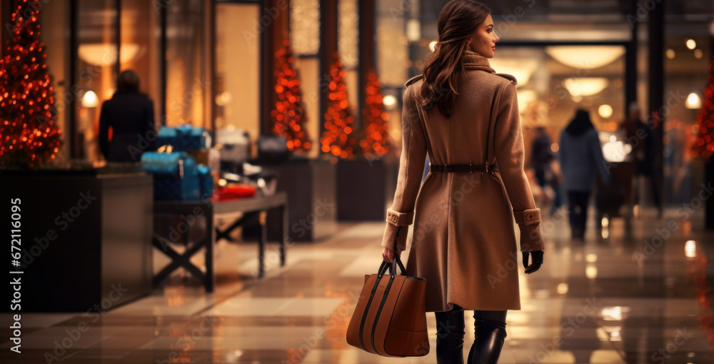 A luxury shopping spree with winter fashion