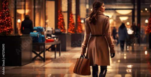 A luxury shopping spree with winter fashion