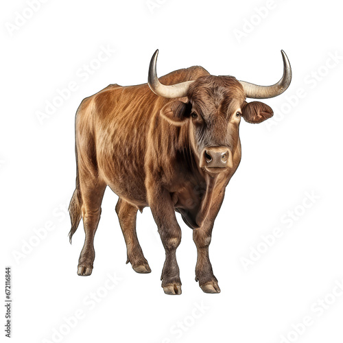 Home ox isolated on white background
