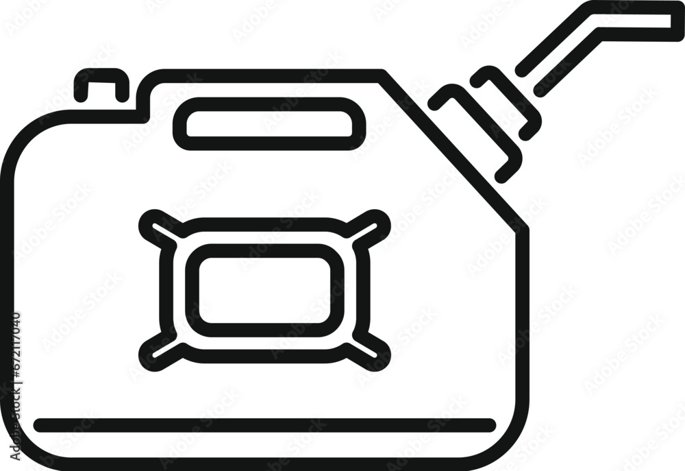 Kerosene fuel canister icon outline vector. Camp oil lamp. Light miner energy Kerosene fuel canister icon outline vector. Camp oil lamp. Light miner energy