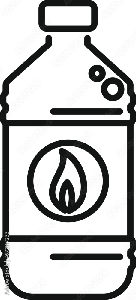 Kerosene container icon outline vector. Fuel heater petrol. Tank oil lamp Kerosene container icon outline vector. Fuel heater petrol. Tank oil lamp