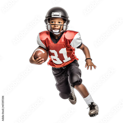 Youth football practice isolated on transparent or white background, png