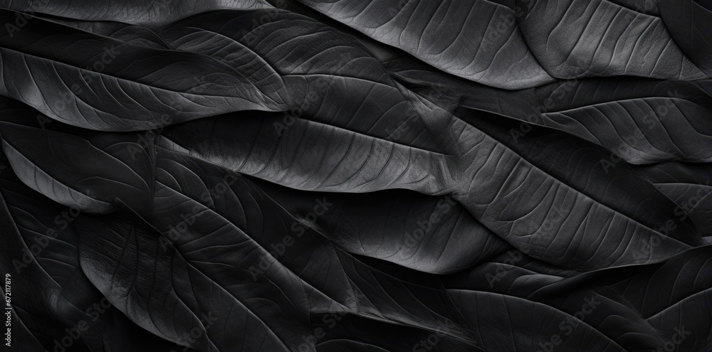black abstract seamless leaf with black textured background black abstract seamless leaf with black textured background