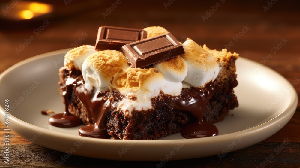 Smores Brownies with marshmallow Smores Brownies with marshmallow