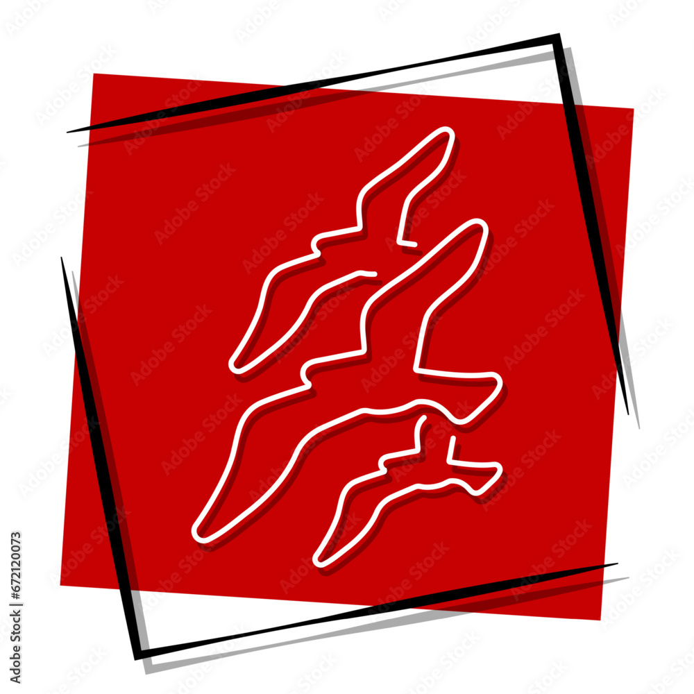 birds red banner in frame. Vector illustration. birds red banner in frame. Vector illustration.