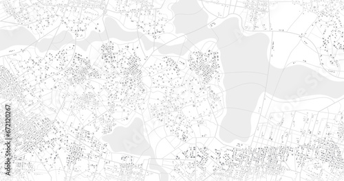 View from above the map buildings. Detailed view of city. Decorative graphic tourist map. Abstract transportation background. Vector, illustration. City top view. View from above the map buildings.