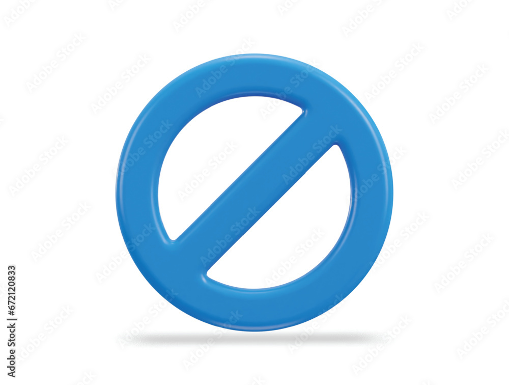 3d stop banned vector icon illustration 3d stop banned vector icon illustration