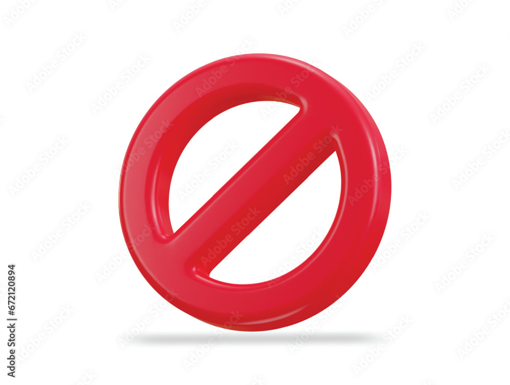 3d ban icon vector icon illustration 3d ban icon vector icon illustration