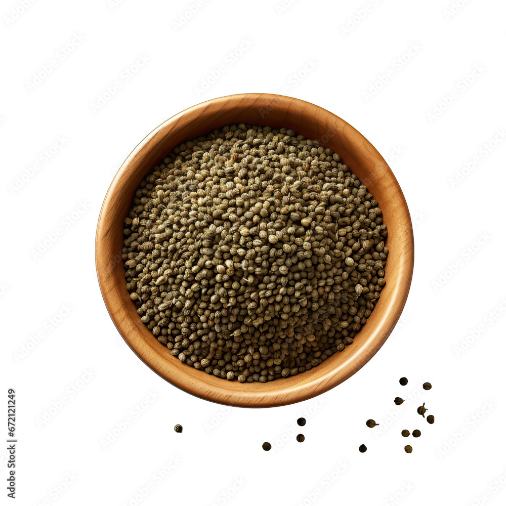Celery Seed Bowl Isolated on Transparent or White Background, PNG Celery Seed Bowl Isolated on Transparent or White Background, PNG