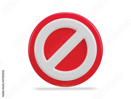 Free Download 3d stop banned vector icon illustration - GFXLoad