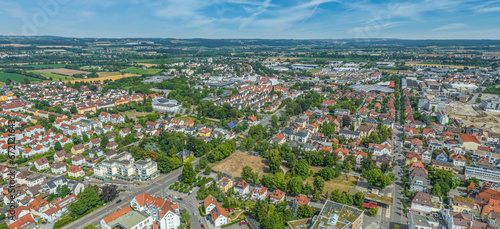 Blick auf die Hochschulstadt Weingarten in Oberschwaben