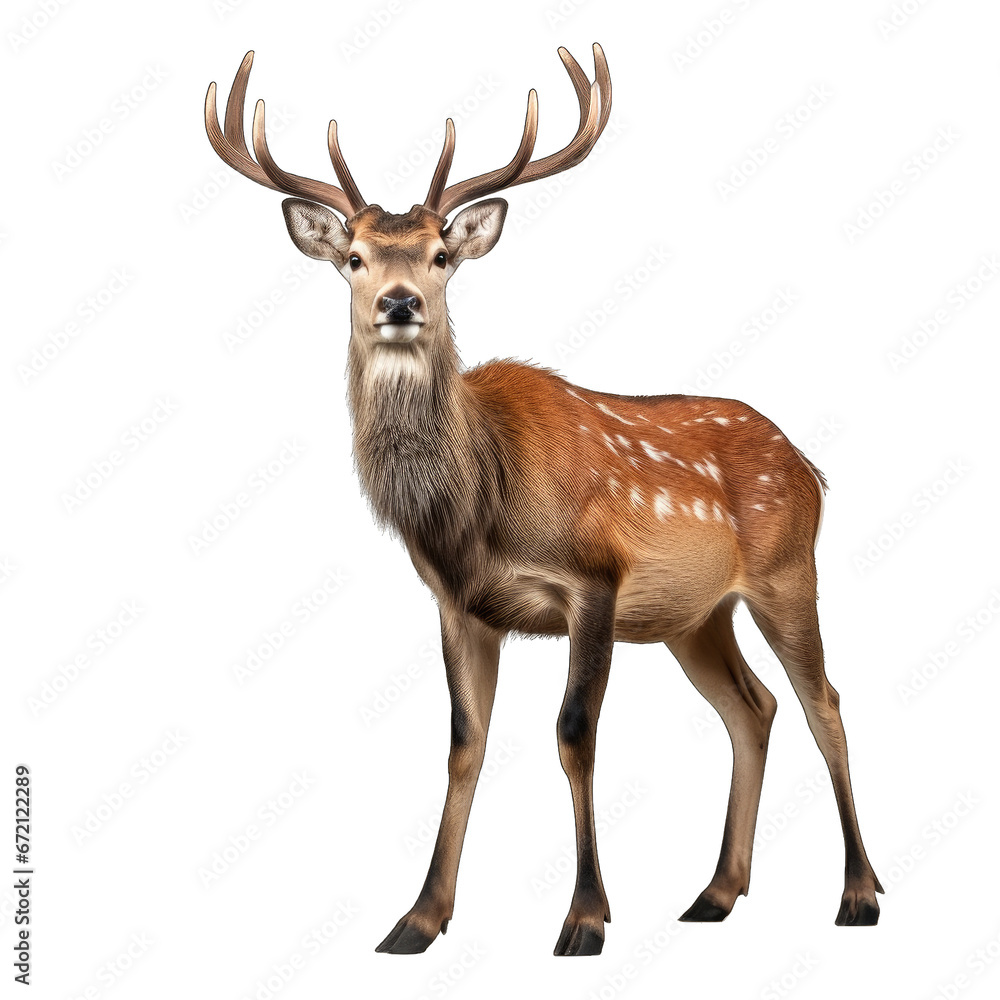 Fototapeta premium Deer isolated on transparent background generative ai