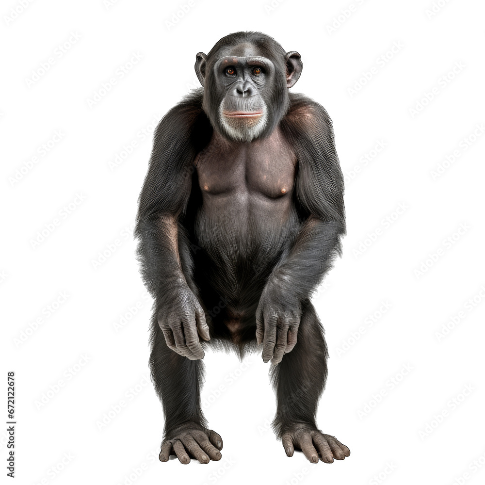 Monky isolated on transparent background generative ai Monky isolated on transparent background generative ai