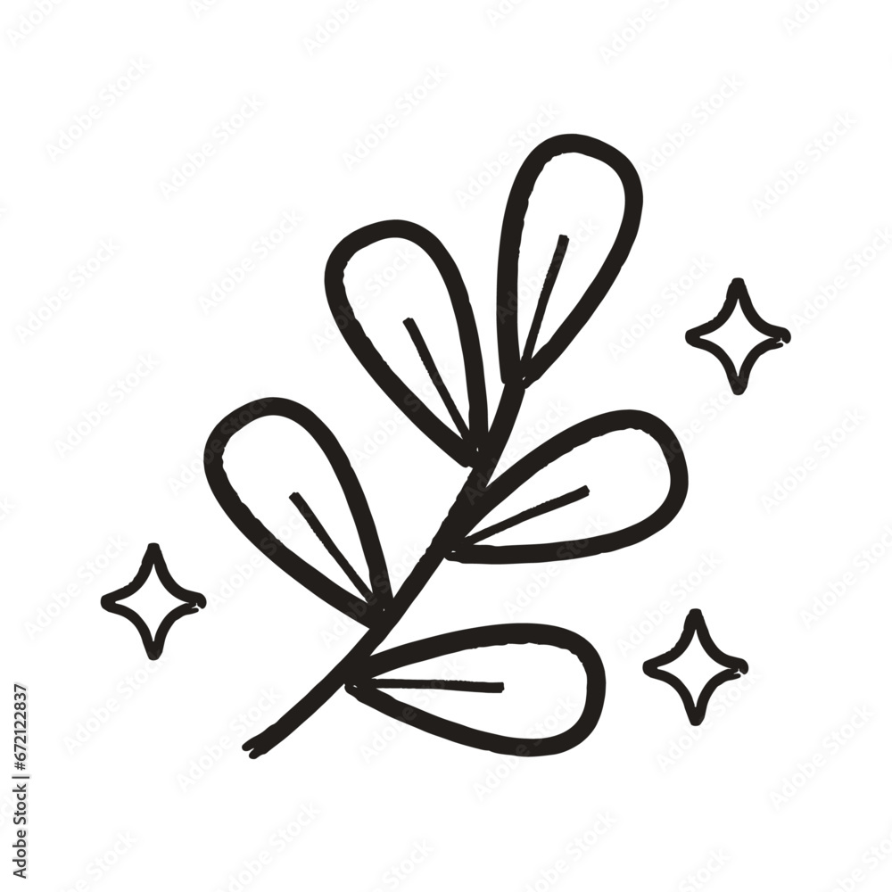 Vector illustration of plant on white Vector illustration of plant on white