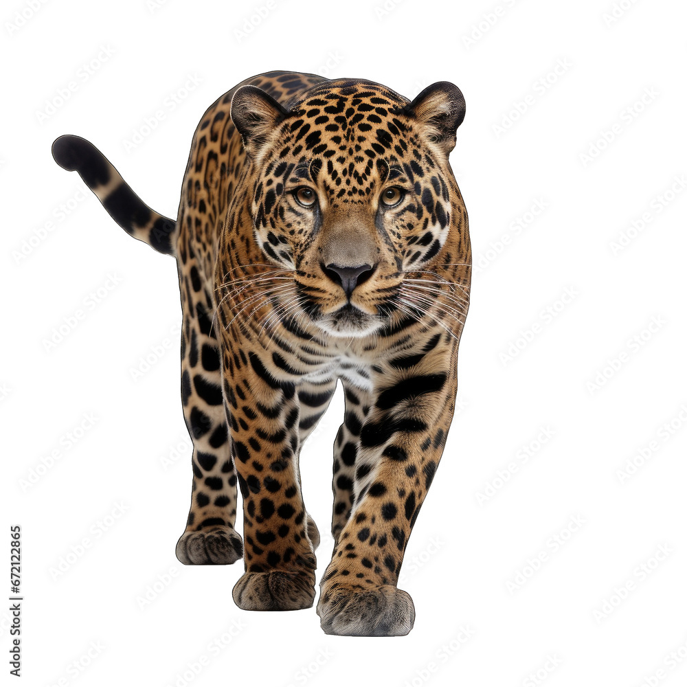 Obraz premium Panthera isolated on transparent background generative ai 