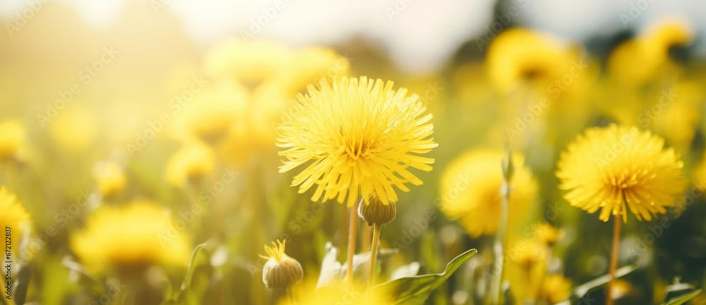 dandelions in the meadow dandelions in the meadow