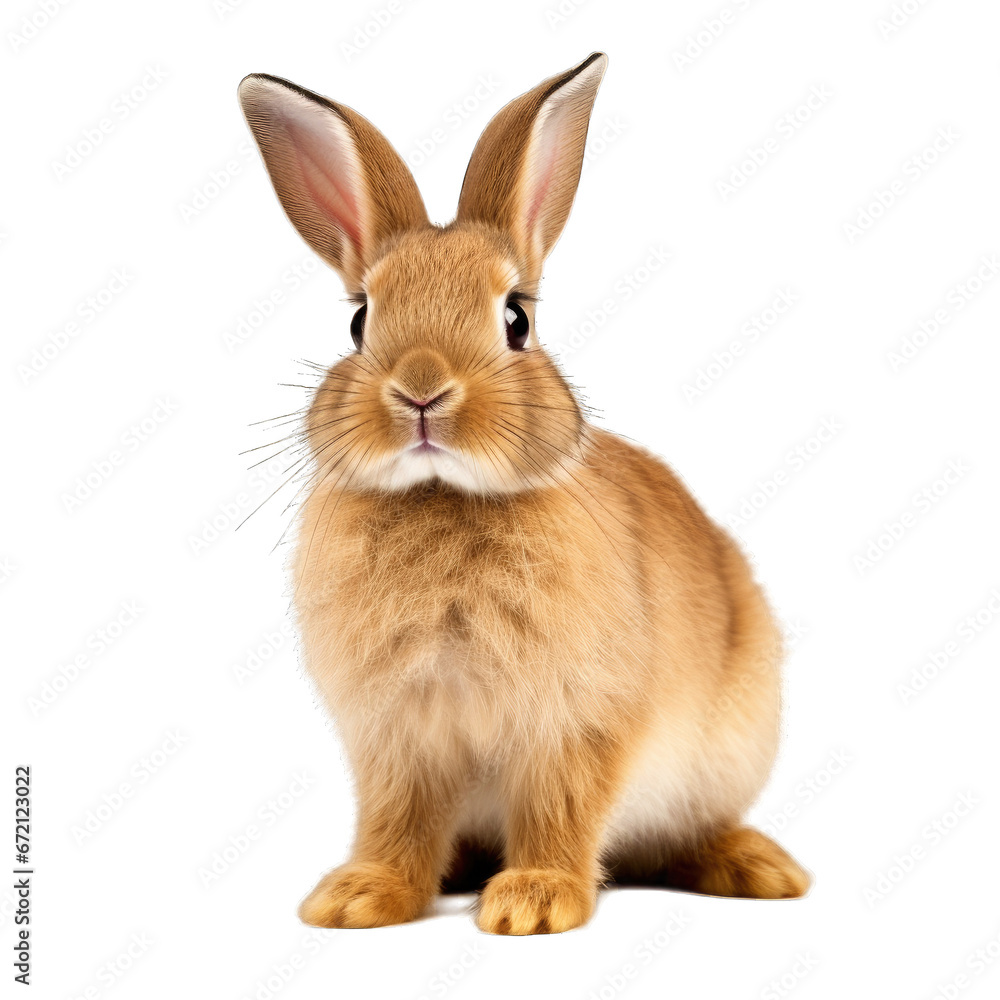 Obraz premium Rabbit isolated on transparent background generative ai 