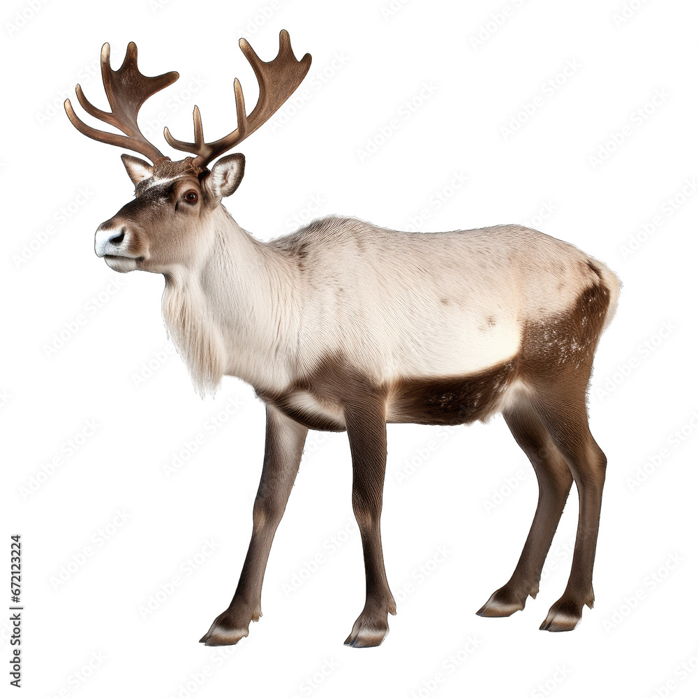 Reindeer isolated on transparent background generative ai Reindeer isolated on transparent background generative ai