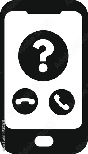 Anonymous phone call icon simple vector. Face mark user. Agent data profile