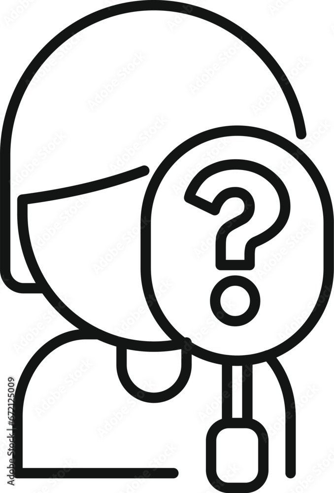 Anonymous person icon outline vector. Hidden human. People avatar face Anonymous person icon outline vector. Hidden human. People avatar face