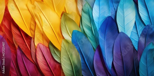 colorful feathers background © Denis