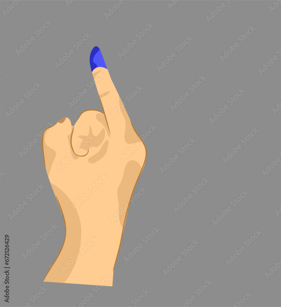 vector illustration of voting booth, inked finger vector illustration of voting booth, inked finger