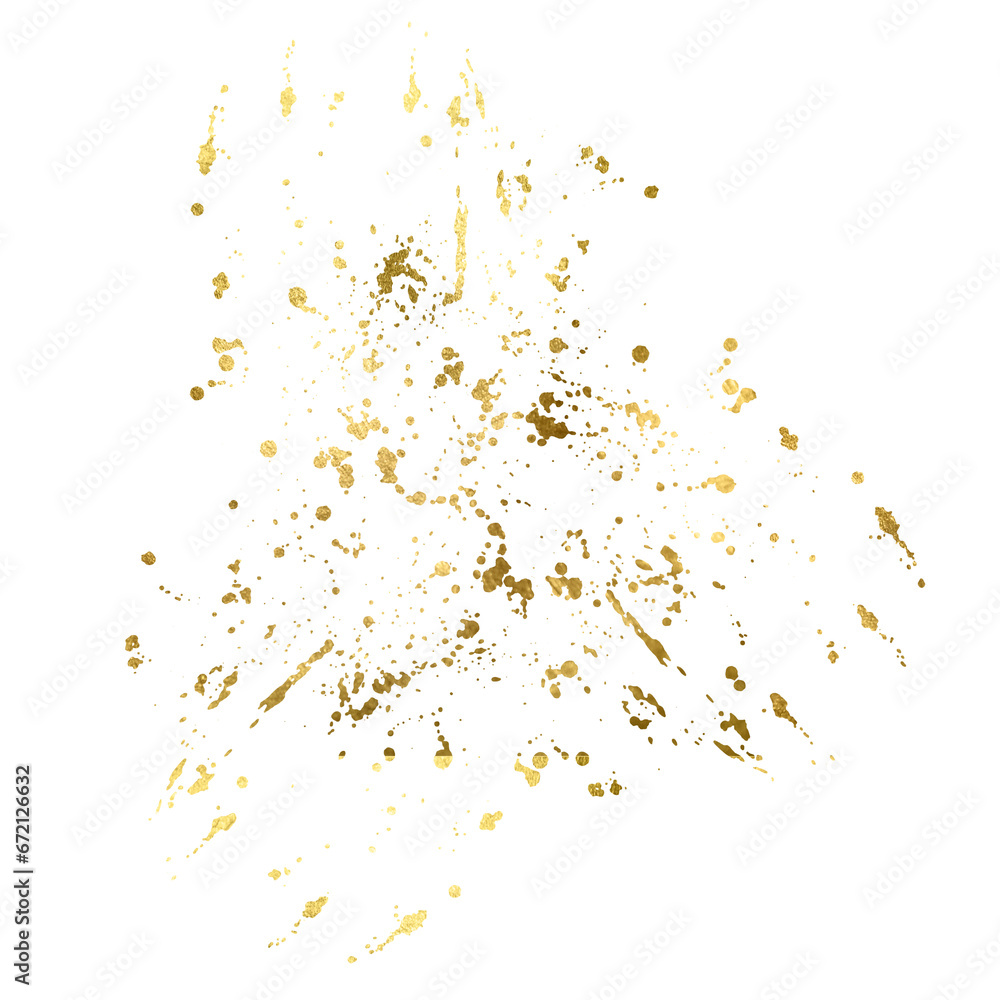 Gold sparkle splatter border . Gold Foil Frame Gold brush stroke on transparent background. Gold sparkle splatter border . Gold Foil Frame Gold brush stroke on transparent background.