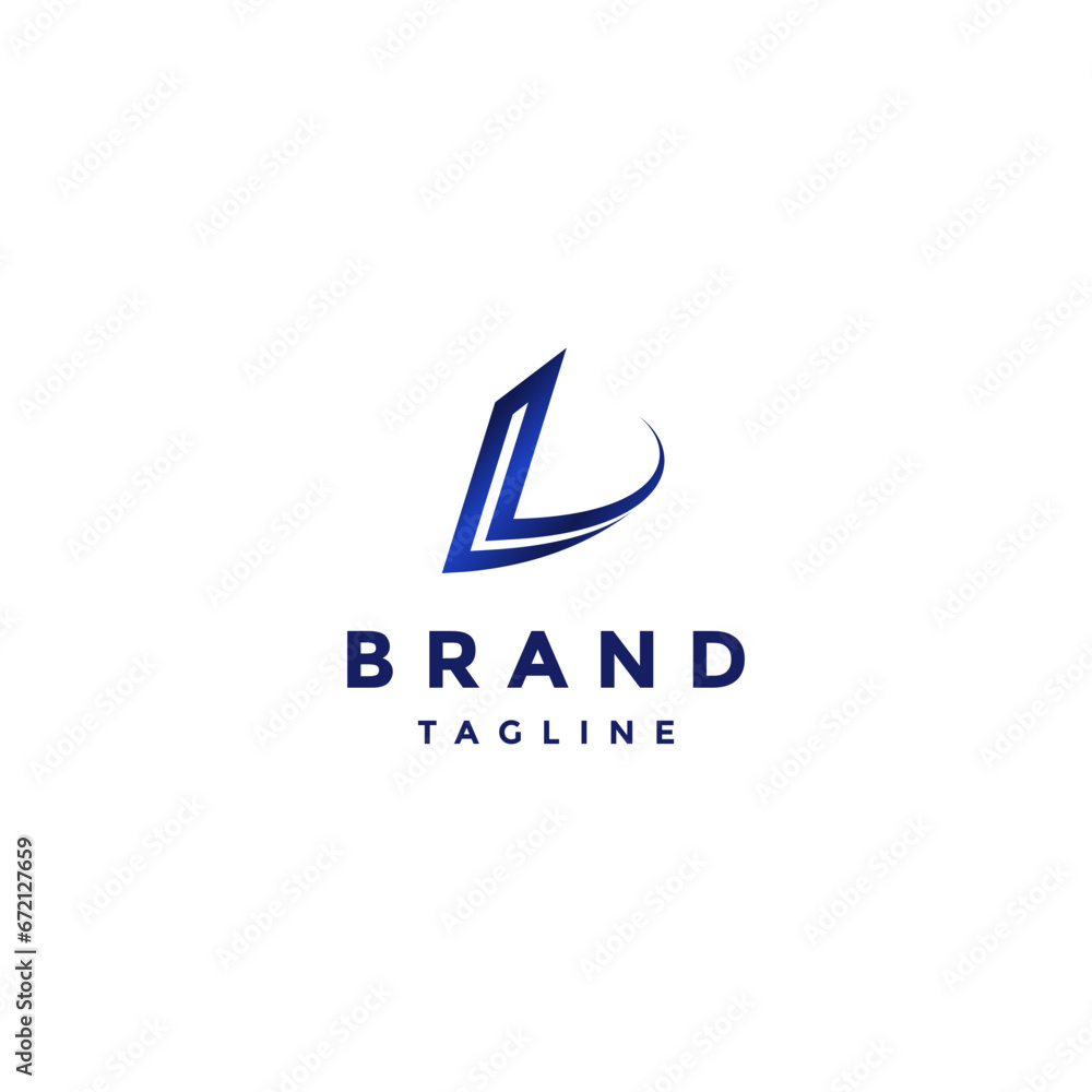 Simple Initial Lines L Letter Logo Design. Fast And Dynamic Initial L Letter Logo Design.
