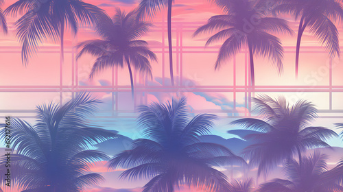 Vaporwave aesthetic with pastel grids texture