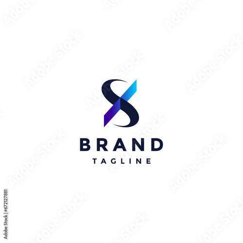 Simple Initial Letter XS Logo Design. Minimalist Initial Letter X and S Logo Design.