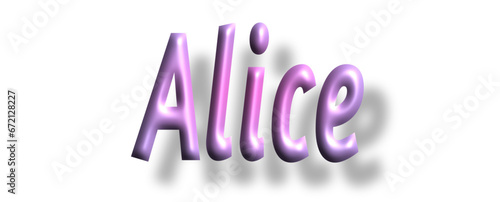 Alice- pink color - female name - ideal for websites, emails, presentations, greetings, banners, cards, books, t-shirt, sweatshirt, prints, cricut, silhouette,	