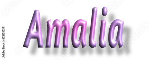 Amalia - pink color - female name - ideal for websites, emails, presentations, greetings, banners, cards, books, t-shirt, sweatshirt, prints, cricut, silhouette,	