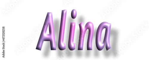 Alina - pink color - female name - ideal for websites, emails, presentations, greetings, banners, cards, books, t-shirt, sweatshirt, prints, cricut, silhouette,	