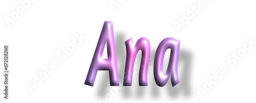 Ana- pink color - female name - ideal for websites, emails, presentations, greetings, banners, cards, books, t-shirt, sweatshirt, prints, cricut, silhouette, 