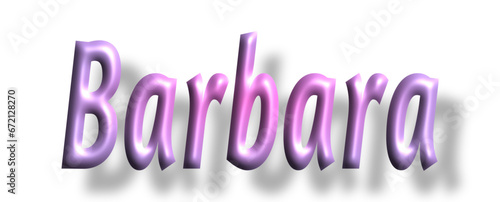 Barbara - pink color - female name - ideal for websites, emails, presentations, greetings, banners, cards, books, t-shirt, sweatshirt, prints, cricut, silhouette,	