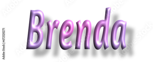 Brenda - pink color - female name - ideal for websites, emails, presentations, greetings, banners, cards, books, t-shirt, sweatshirt, prints, cricut, silhouette,	
