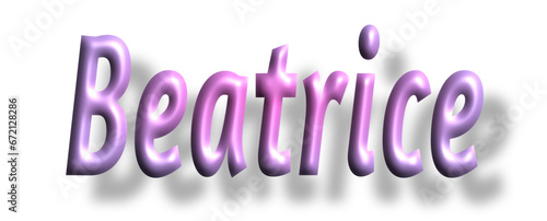 Beatrice - pink color - female name - ideal for websites, emails, presentations, greetings, banners, cards, books, t-shirt, sweatshirt, prints, cricut, silhouette,	