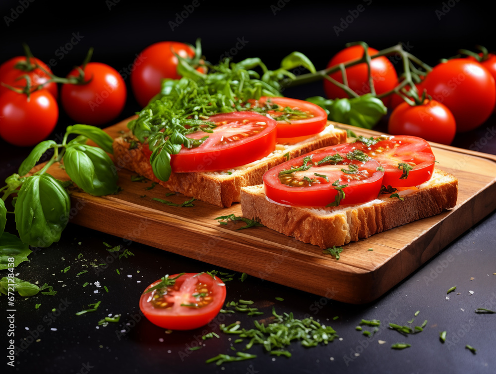 bruschetta with tomatoes and basil bruschetta with tomatoes and basil